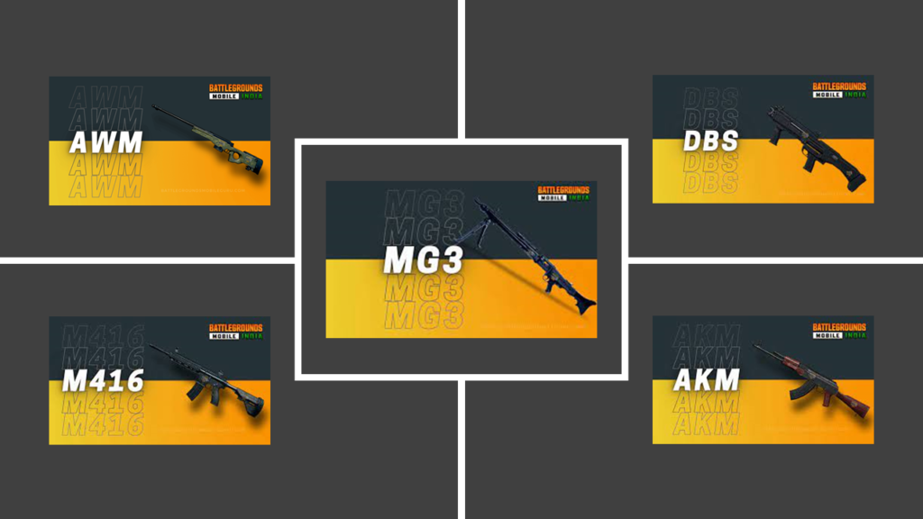 5 best bgmi guns