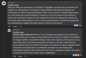 Why Are Comments Disabled on Outdoor Boys