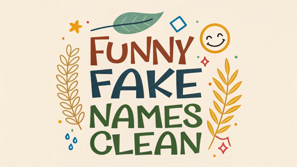 Funny Fake Names Clean: Hilarious and Safe Name Ideas Funny Fake Names Clean