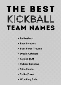 Kickball Teams Names